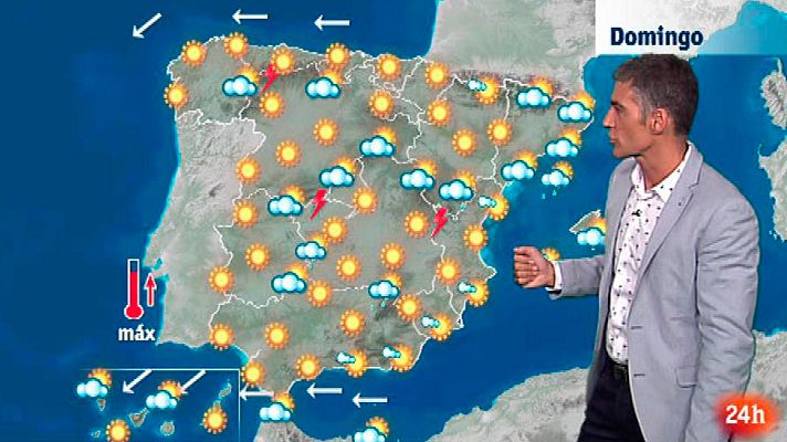 El tiempo - Aumento de las temperaturas y tormentas en el interior peninsular