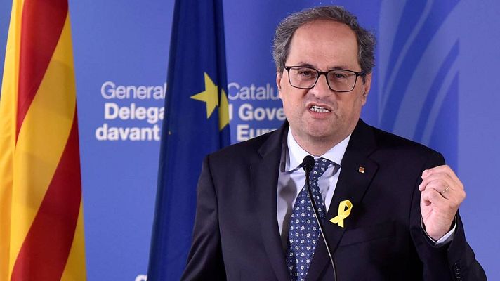 Telediario 1 - Ana Pastor invita a Quim Torra al Congreso para "defender sus posicionamientos"