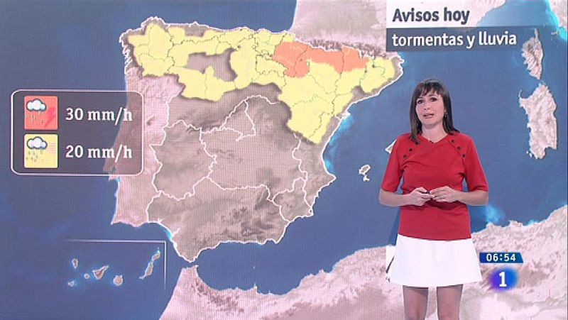 El tiempo - Tormentas fuertes en el norte y descenso general de temperaturas
