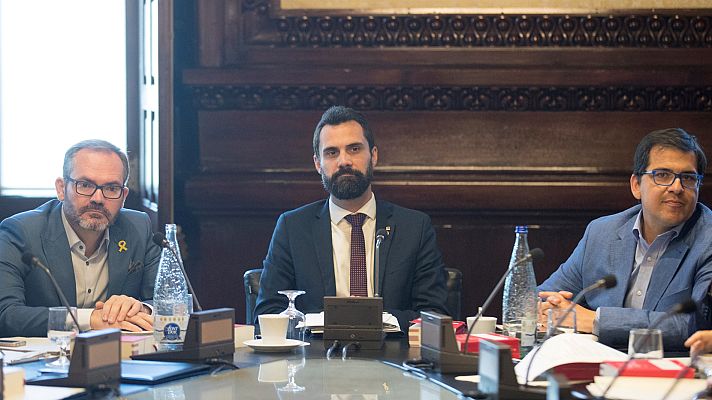 Telediario 1 - Torrent defiende la gestión de Forcadell un año después de la aprobación de las leyes rupturistas