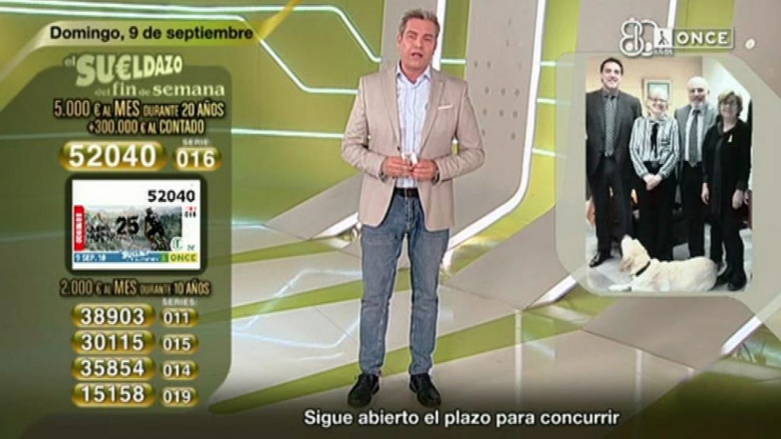 Sorteo ONCE - 09/09/18 - ver ahora