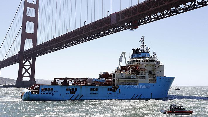 Telediario 1 - The Ocean Cleanup: un proyecto para limpiar de plásticos los mares