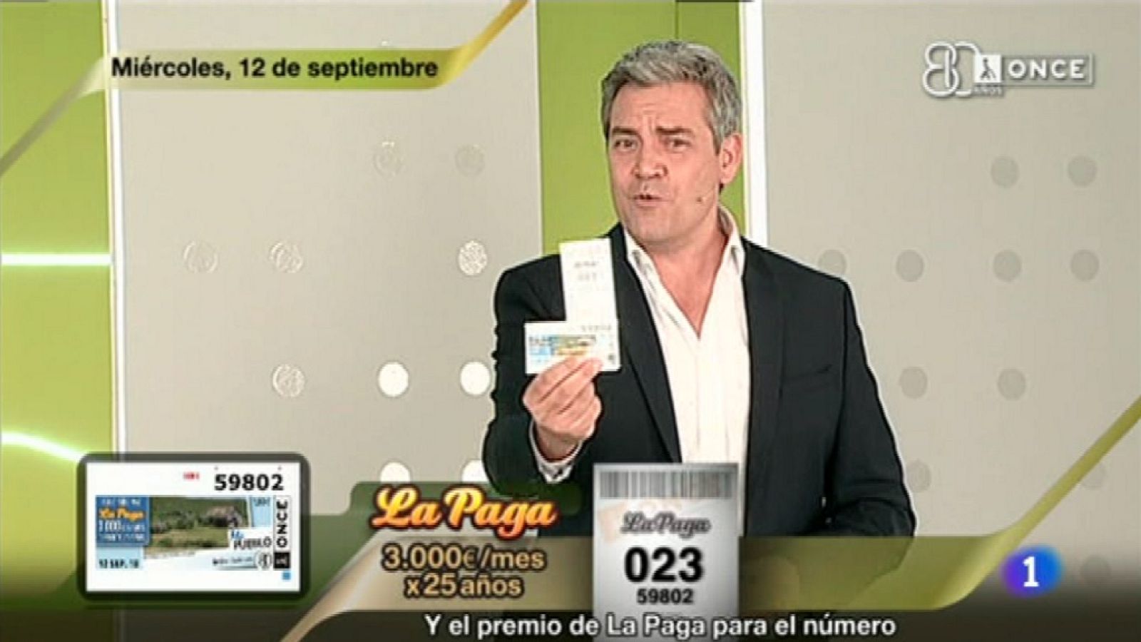 Sorteo ONCE - 12/09/18 - ver ahora