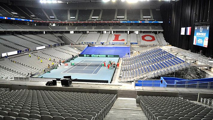 Telediario 1 - Copa Davis: el escenario del Francia - España, un pabellón de lujo