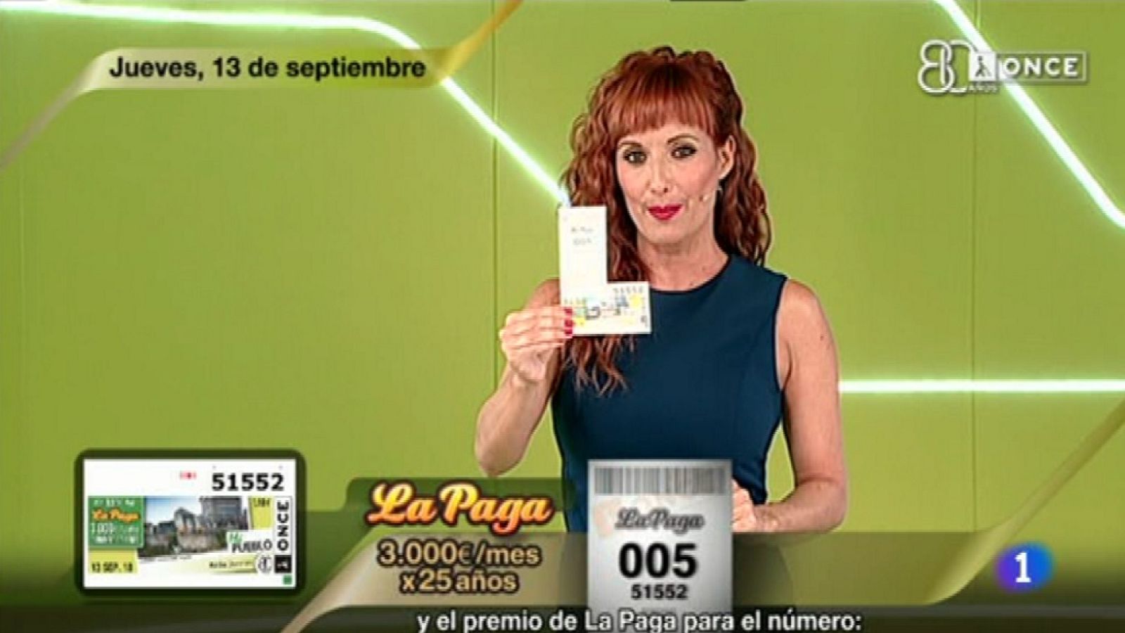 Sorteo ONCE - 13/09/18 - ver ahora