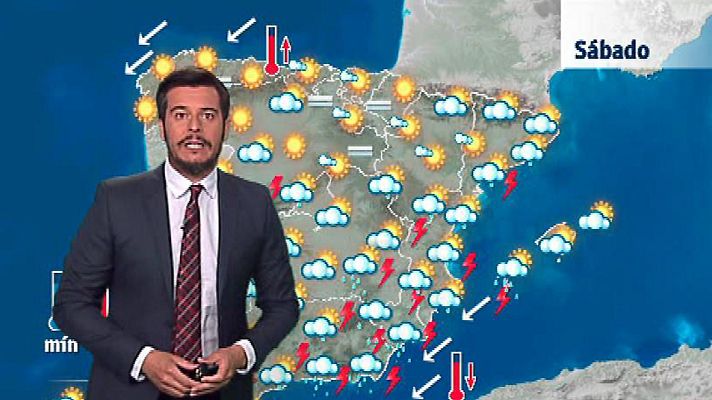 El tiempo - Tormentas en el sur, este, Baleares y Melilla