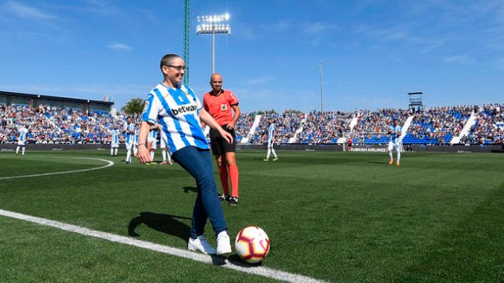 Telediario 1 - Blanca Poza arenga al Leganés: "Si el Lega puede, yo puedo"
