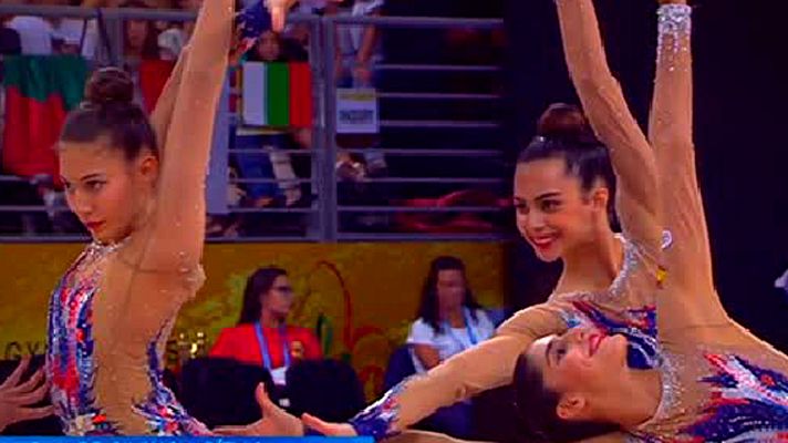 Telediario 1 - España, octava del mundo en la final del ejercicio mixto de gimnasia rítmica