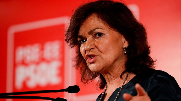 Telediario 1 - Carmen Calvo no cree que sea lógico alargar la prisión preventiva de los líderes independentistas