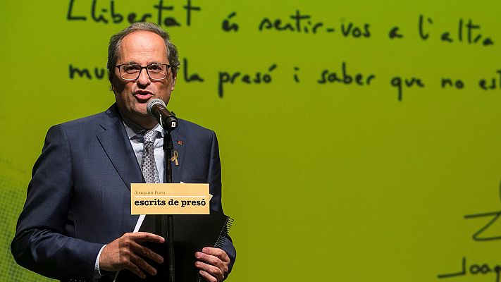 Telediario 1 - Torra, abucheado al visitar el instituto donde nueve profesores fueron denunciados