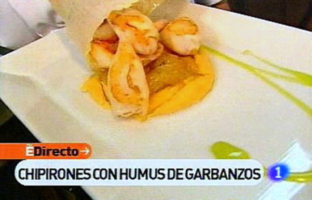 RTVE Cocina - Chipirones con humus de garbanzos