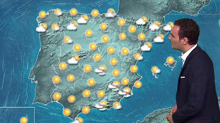 El tiempo - Tiempo estable salvo chubascos fuertes con tormentas en Cataluña