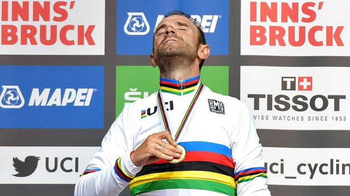 Telediario 1 - Alejandro Valverde pone el broche de oro a su larguísima carrera