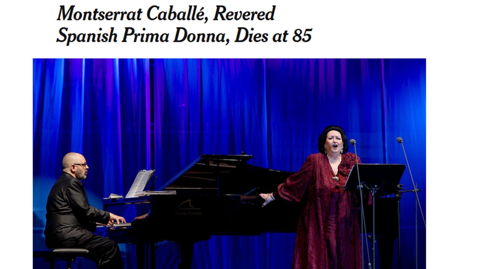 Montserrat Caballé, conocida en todo el mundo y por todo el mundo