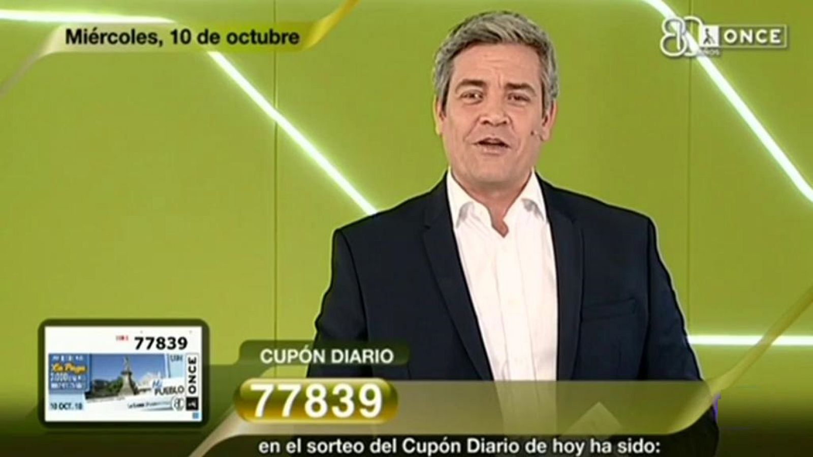 Sorteo ONCE - 10/10/18 - ver ahora