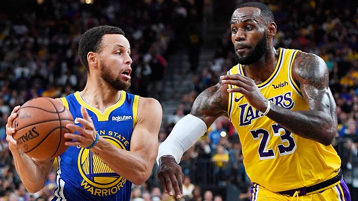 Baloncesto en RTVE - Los Lakers de LeBron se prueban en pretemporada contra los Warriors