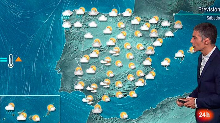 El tiempo - Intervalos nubosos y temperaturas en ascenso en todo el país
