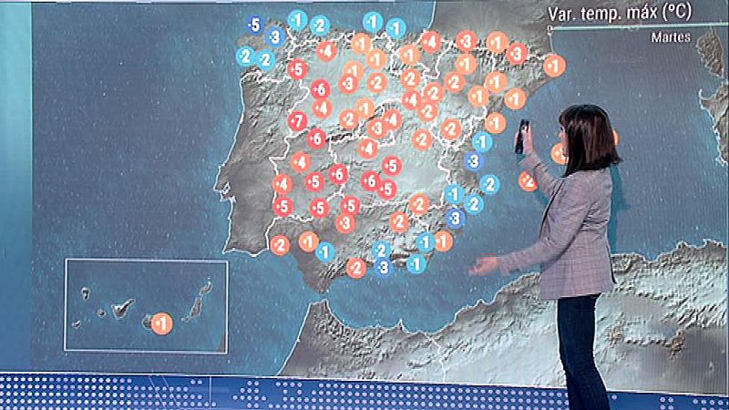 Chubascos fuertes en el sudeste de Andalucía y débiles en Cataluña, y temperaturas en ascenso en el interior
