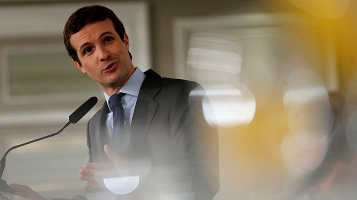 Telediario 1 - Casado pide a Bruselas que exija a Sánchez "lo mismo" que a Rajoy en los Presupuestos
