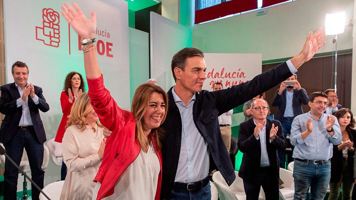 Telediario 1 - Sánchez ha arropado a Susana Díaz en el acto de proclamación como candidata a la Junta de Andalucía