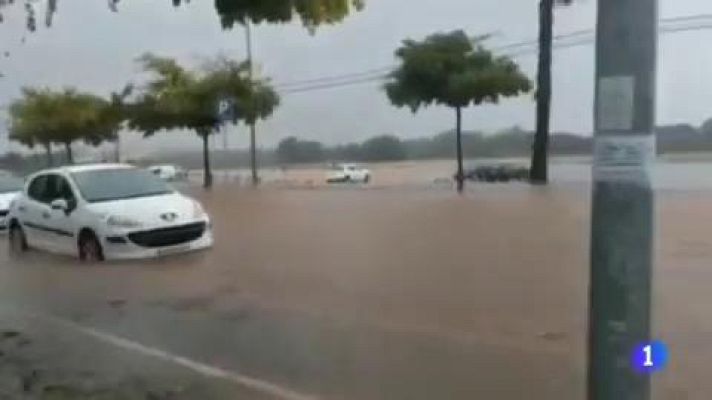 Telediario 1 - En Vinaroz, Castellón, la lluvia hizo saltar todas las alarmas