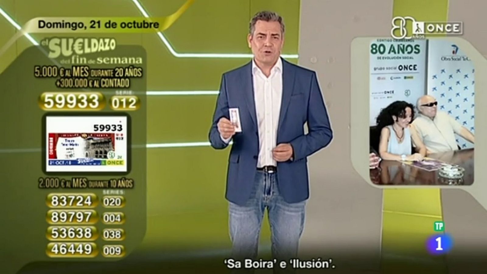 Sorteo ONCE - 21/10/18 - ver ahora