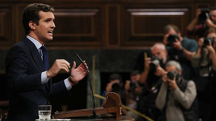 Informativo 24h - Casado acusa a Sánchez de "participar" en un "golpe de Estado"