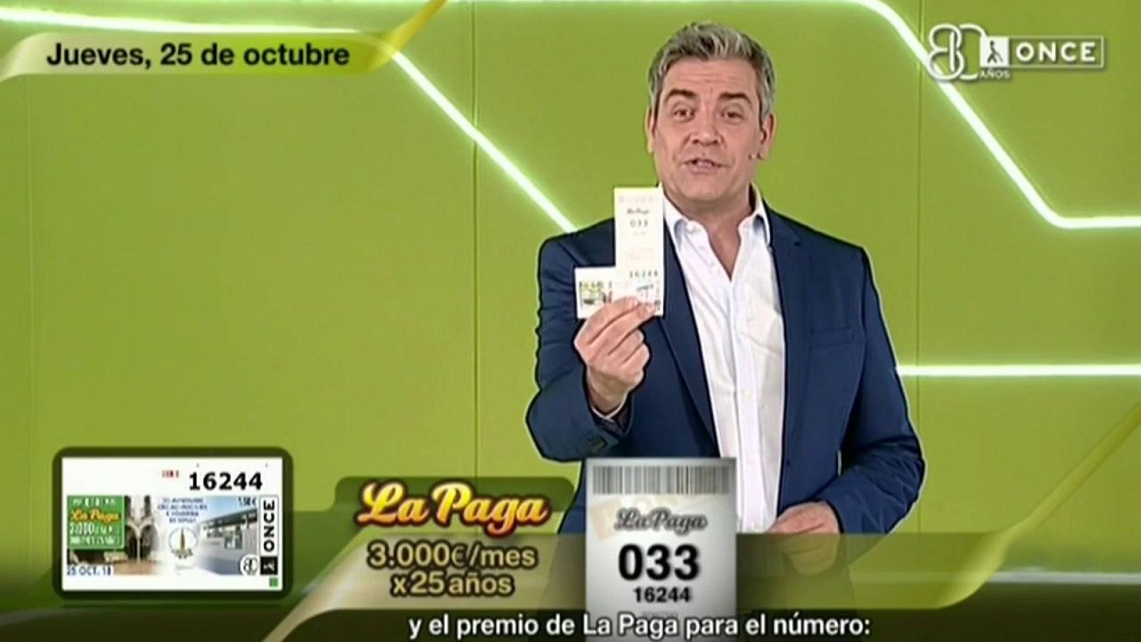 Sorteo ONCE - 25/10/18 - ver ahora