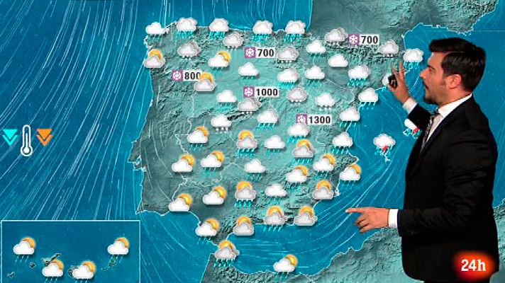 El tiempo - Temporal en la Península y en Baleares, con nieve y desplome de las temperaturas