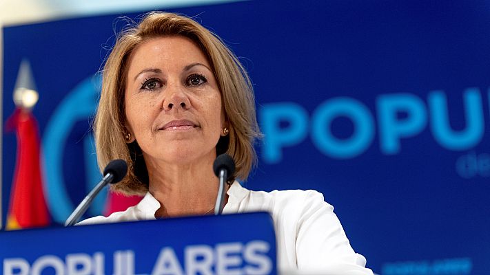 Telediario 1 - Cospedal asegura que las conversaciones entre Villarejo y su marido "no cambiaron nada" en el caso Gürtel