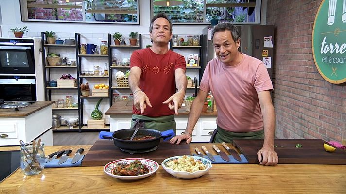 Torres en la cocina - Pasta con berenjena y pollo con melaza