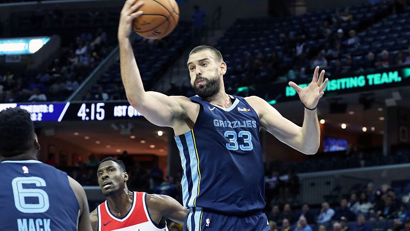 Con 19 puntos, Marc Gasol fue el líder del triunfo de Memphis sobre los Wizards de Whasington, siendo el jugador español más destacado de la jornada en la NBA.