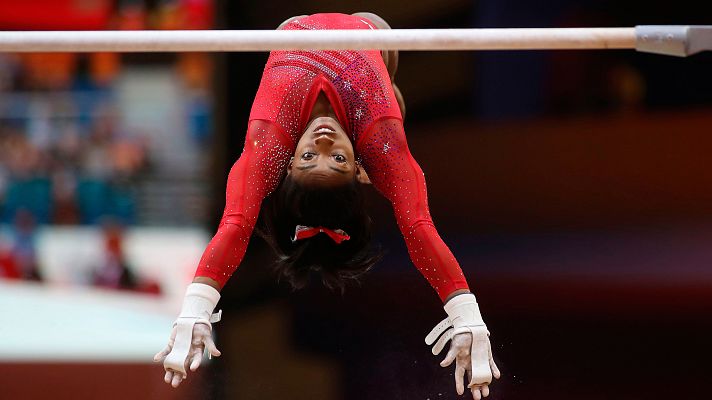Gimnasia artística - Simone Biles, ejercicio completo en asimétricas
