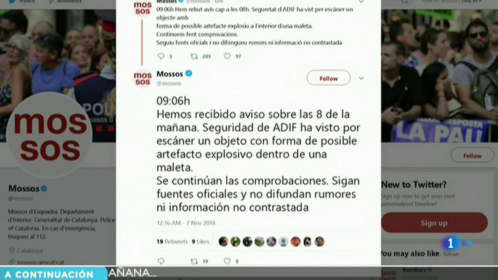 La Mañana - Amenaza de bomba en la estación de Barcelona