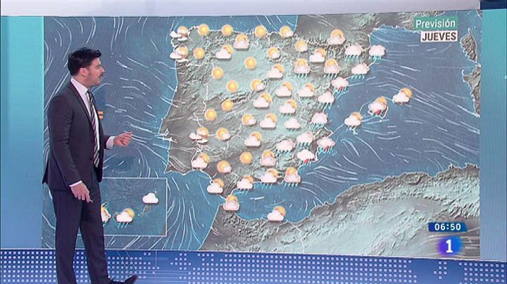 El tiempo - Cielos cubiertos y fuertes lluvias hoy en el área mediterránea