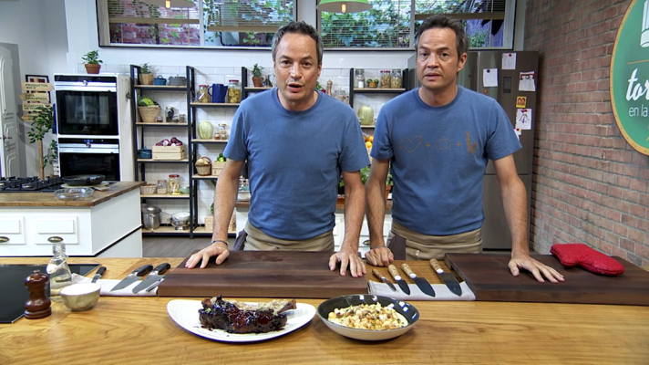 Torres en la cocina - Crema coliflor, costilla de ternera con champiñones