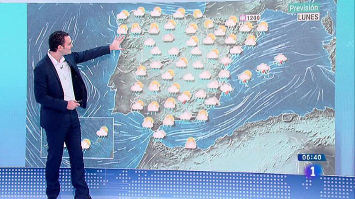 El tiempo - Hoy, cielos nubosos y lluvias fuertes en Comunidad Valenciana y Baleares