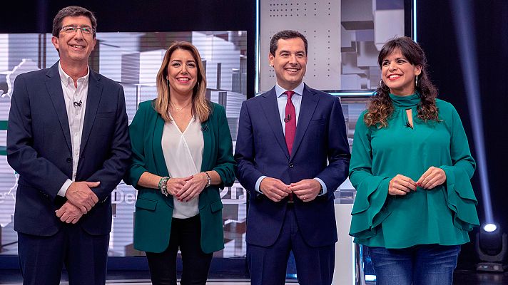 Telediario 1 - Elecciones andaluzas: La corrupción centra el primer debate