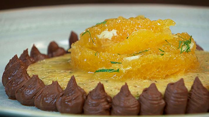 Torres en la cocina - Sobao de naranja con hierbabuena