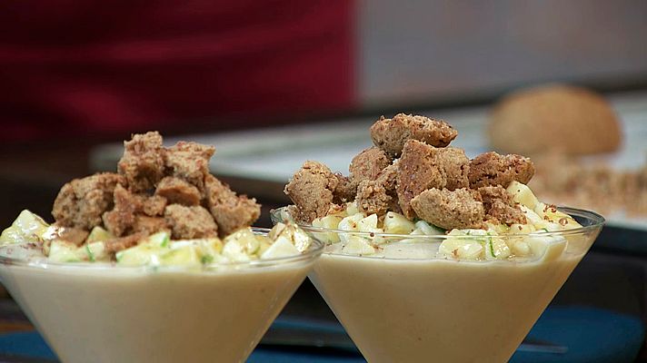 Torres en la cocina - Crema de plátano y pulpo