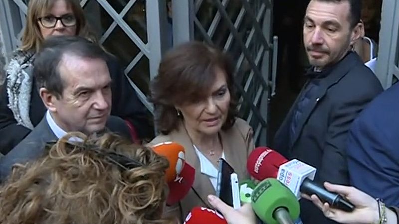 Calvo aprovecha las protestas en Cataluña para invitar a Torra a apoyar los presupuestos