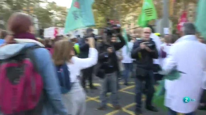 La 2 Noticias - Protesta social en Cataluña
