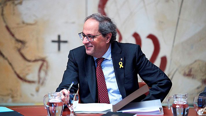 Telediario 1 - Torra: "3 de cada 4 euros de la Generalitat, a gasto social"