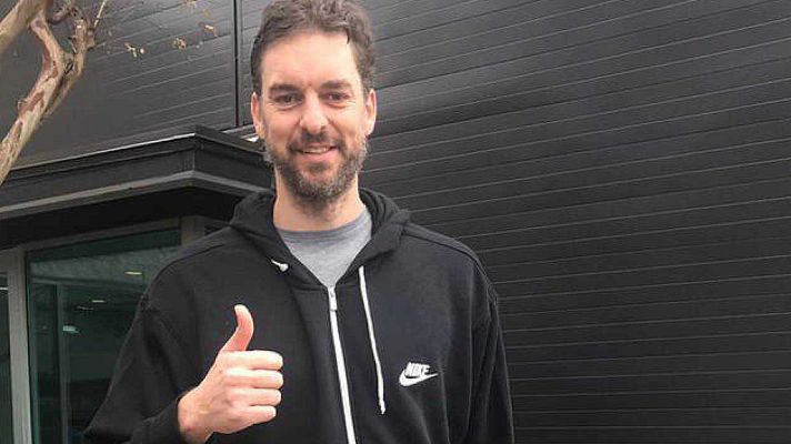 Telediario 1 - Pau Gasol sigue con la recuperación de su lesión en el pie