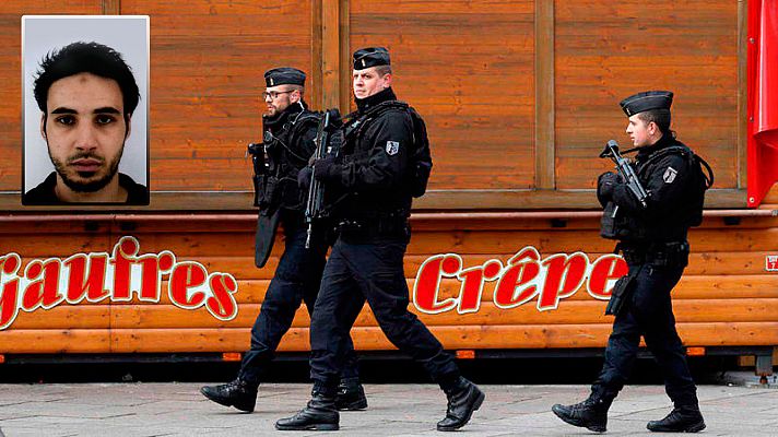 Telediario 1 - La Policía francesa pide ayuda ciudadana para localizar al tirador de Estrasburgo