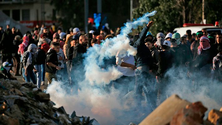 Telediario 1 - Aumenta la tensión entre Israel y Palestina con cuatro ataques en una semana