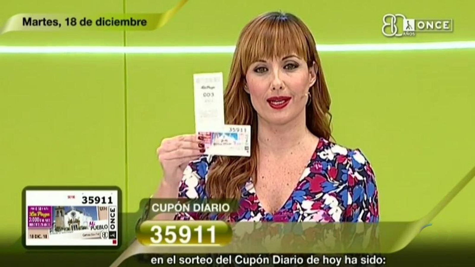 Sorteo ONCE - 18/12/18 - ver ahora