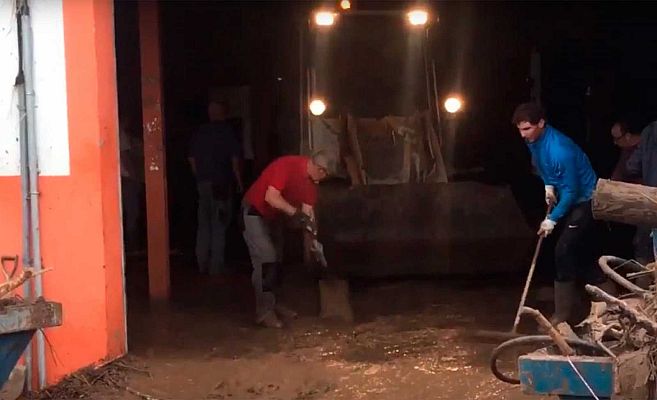 Telediario 1 - Nadal dona un millón de euros a los afectados por las inundaciones en Sant Llorenç