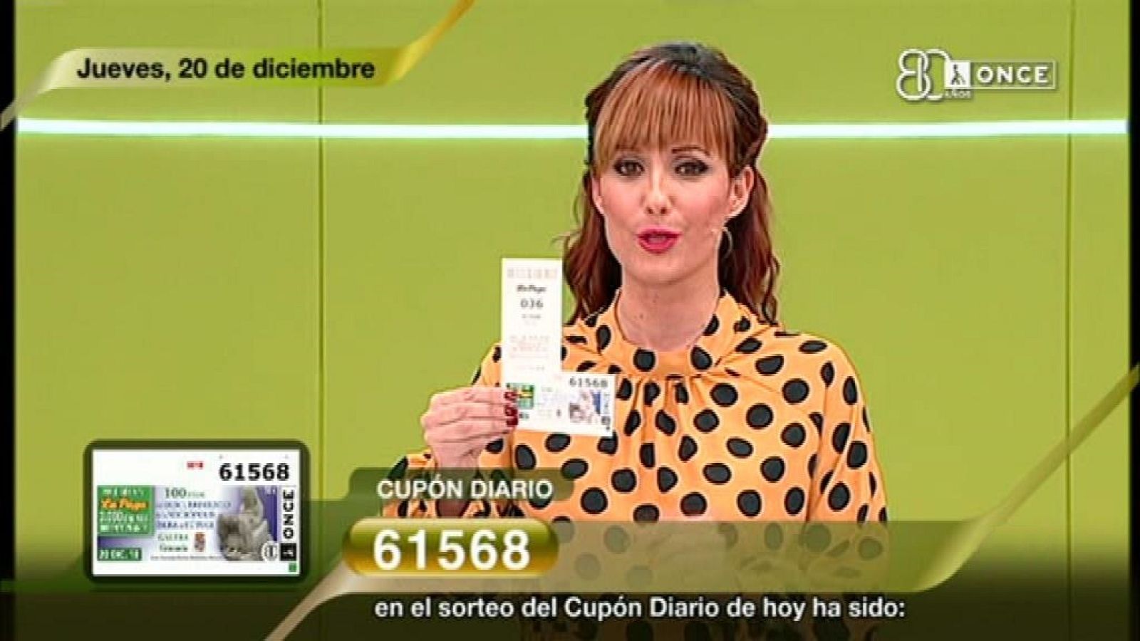 Sorteo ONCE - 20/12/18 - ver ahora