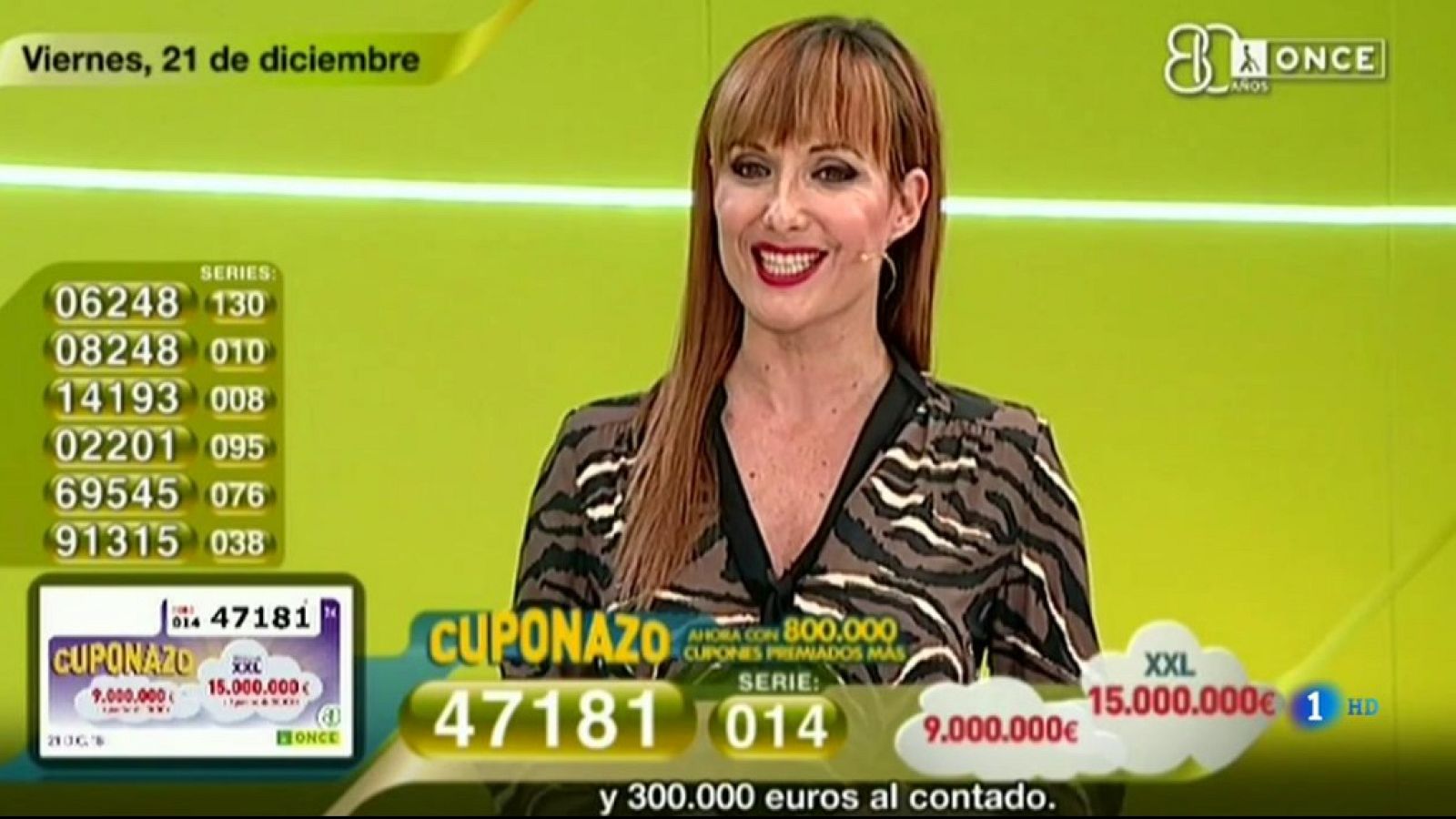 Sorteo ONCE - 21/12/18 - ver ahora